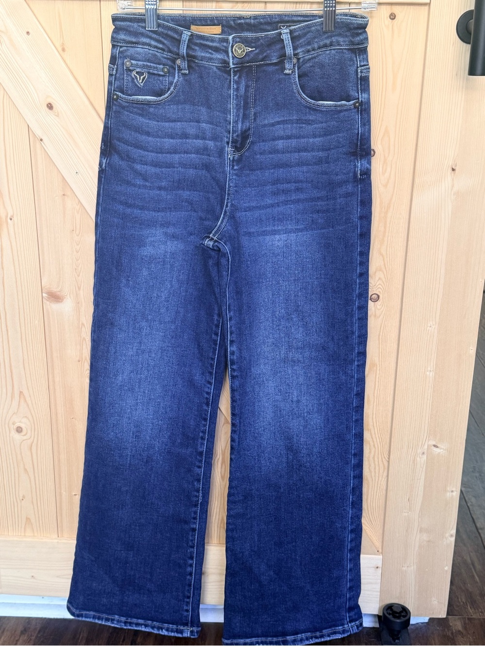 Western Blue High-Rise Women’s Wide-Leg Jeans in Deep Blue